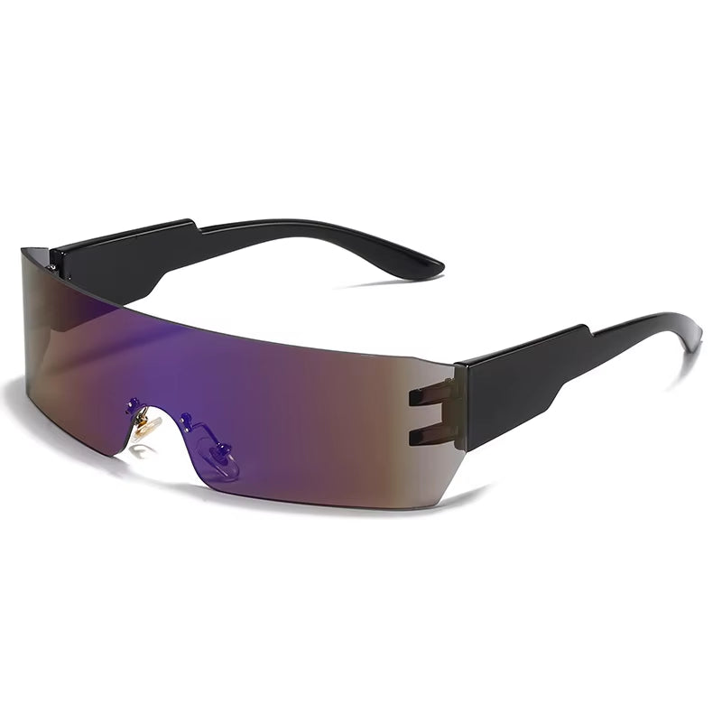 Flat Top Shield Fashion Punk Sunglasses