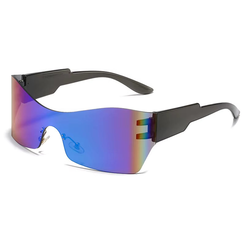 Flat Top Shield Fashion Punk Sunglasses