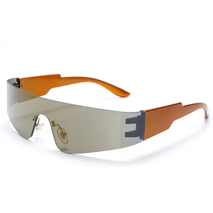 Flat Top Shield Fashion Punk Sunglasses