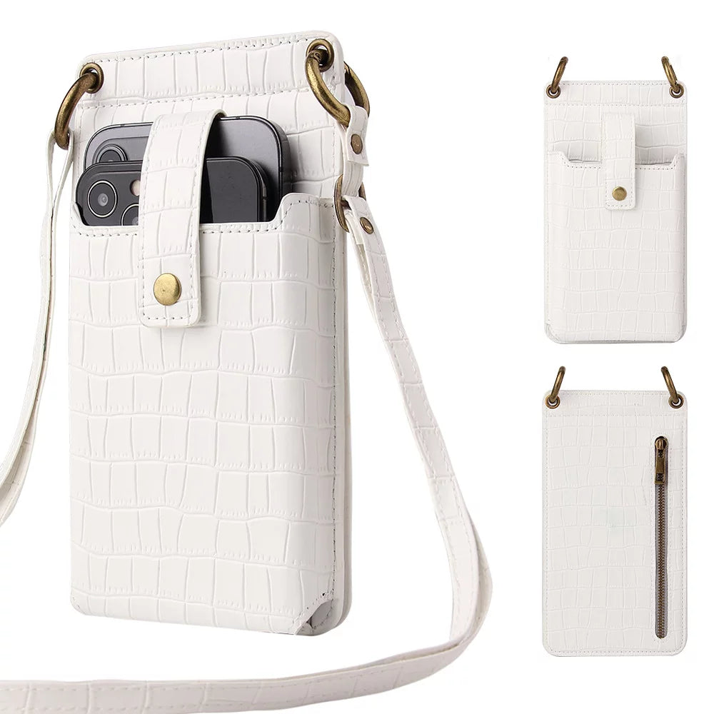 Crossbody Cell Phone Bag PU Leather Purse Women