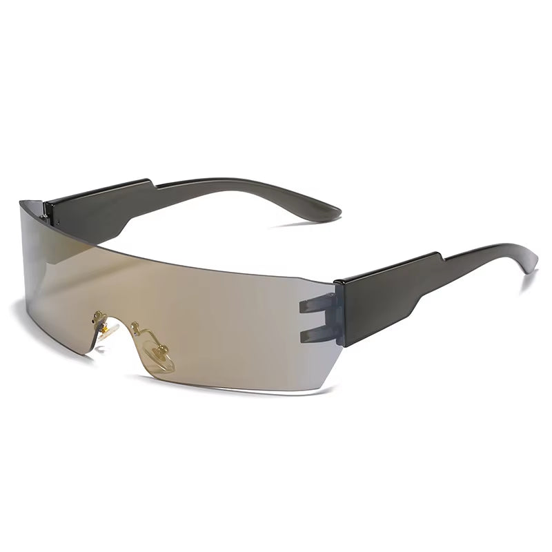 Flat Top Shield Fashion Punk Sunglasses