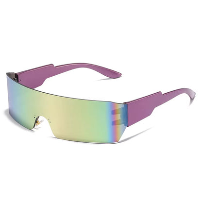 Flat Top Shield Fashion Punk Sunglasses