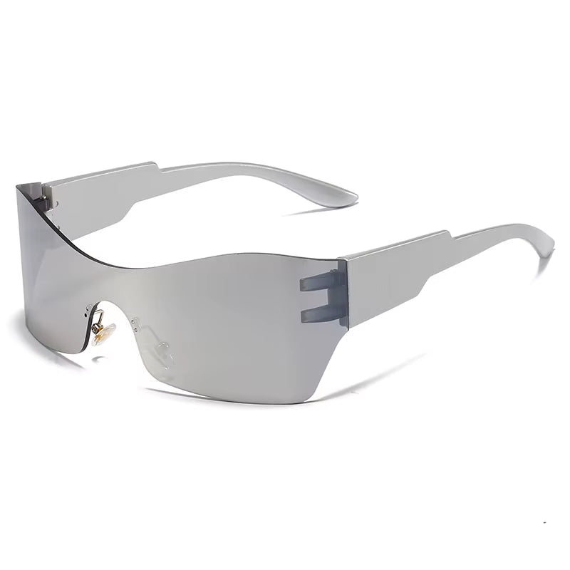 Flat Top Shield Fashion Punk Sunglasses