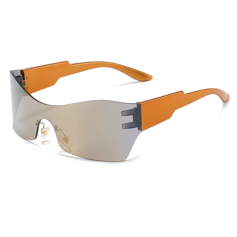 Flat Top Shield Fashion Punk Sunglasses