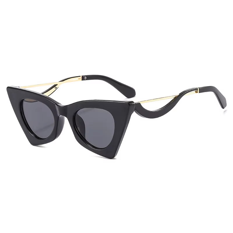 Stripe Cat Eye Sunglasses UV400