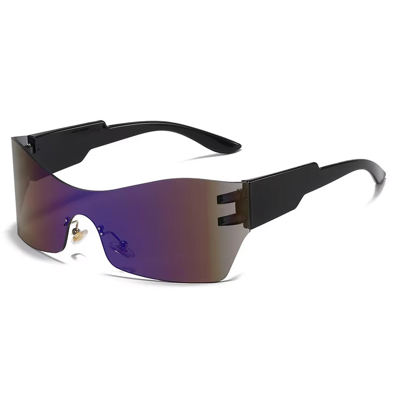 Flat Top Shield Fashion Punk Sunglasses