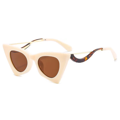 Stripe Cat Eye Sunglasses UV400