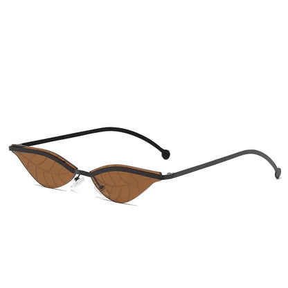 Rimless Narrow Leaf Punk Glasses