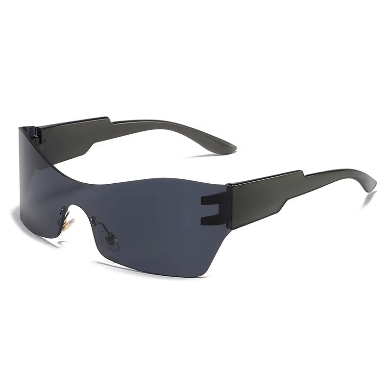 Flat Top Shield Fashion Punk Sunglasses