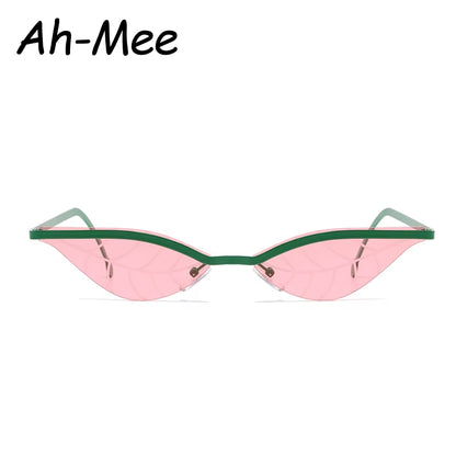 Rimless Narrow Leaf Punk Glasses