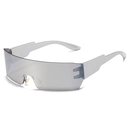 Flat Top Shield Fashion Punk Sunglasses