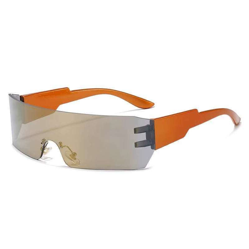 Flat Top Shield Fashion Punk Sunglasses