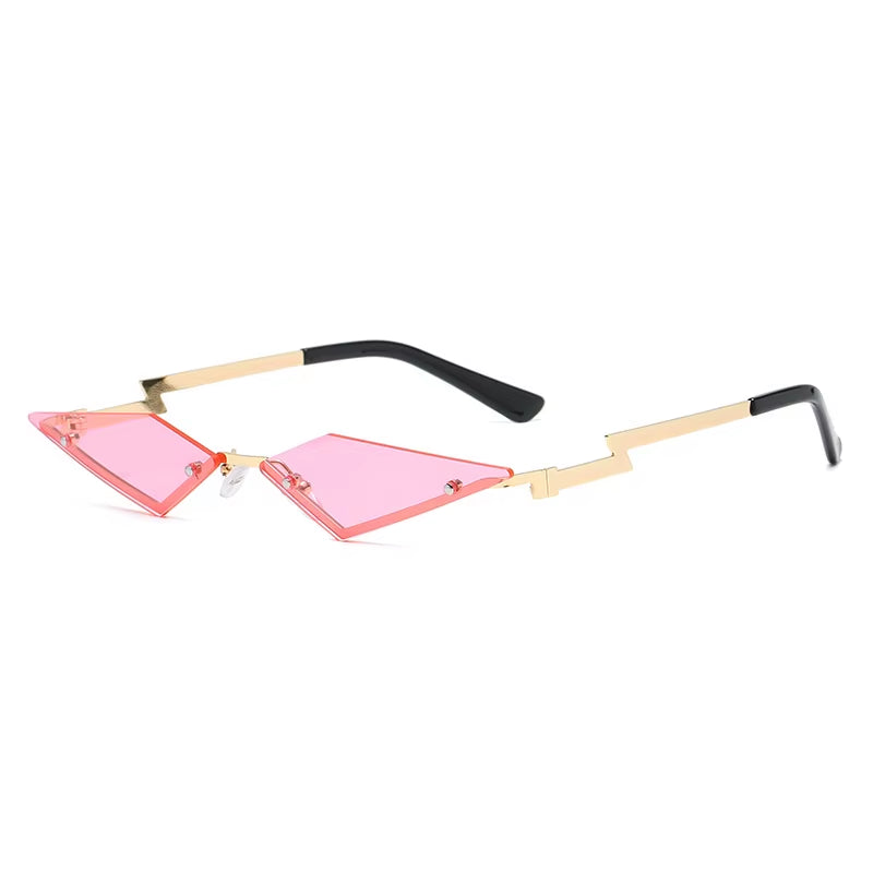 Irregular Cat Eye Frameless Sunglasses