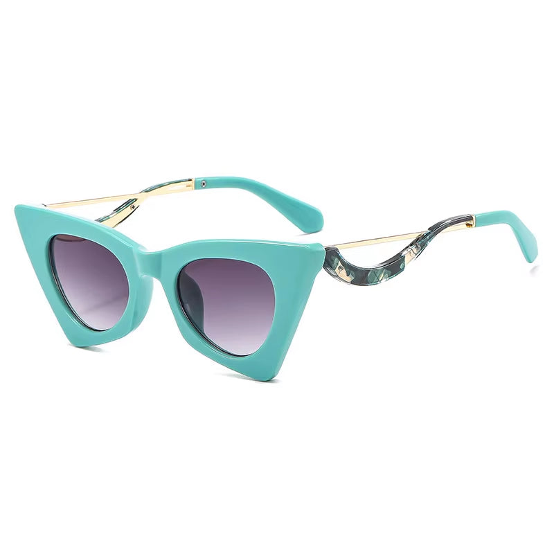 Stripe Cat Eye Sunglasses UV400