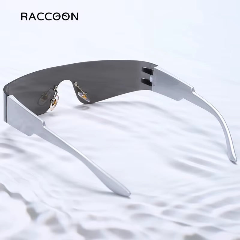 Flat Top Shield Fashion Punk Sunglasses