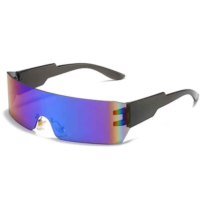 Flat Top Shield Fashion Punk Sunglasses