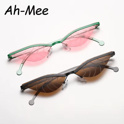 Rimless Narrow Leaf Punk Glasses