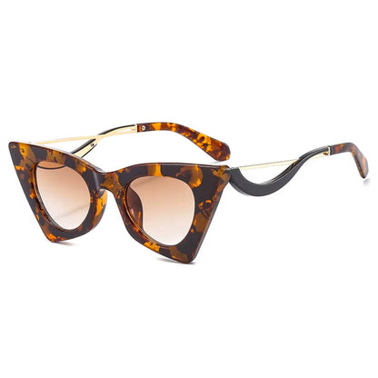 Stripe Cat Eye Sunglasses UV400