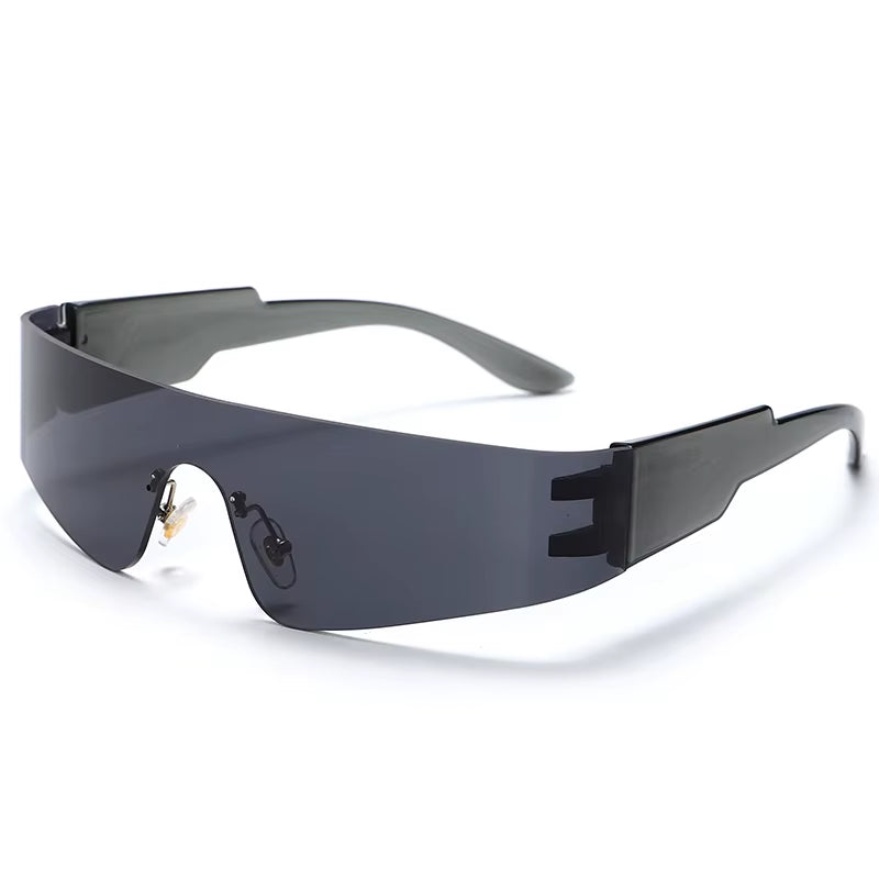 Flat Top Shield Fashion Punk Sunglasses